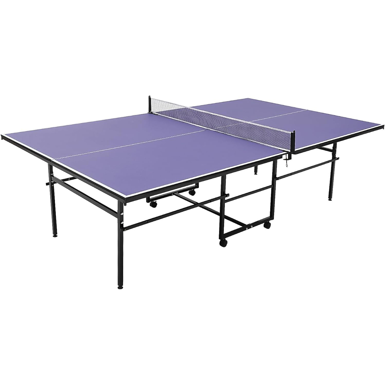 Table Tennis Olympics - โต๊ะปิงปองแบบพกพาขนาด 8 ฟุต สำหรับการเล่นระดับมืออาชีพสำหรับผู้ใหญ่และวัยรุ่น | ชุดโต๊ะปิงปองพับได้สำหรับใช้ในร่มและกลางแจ้ง