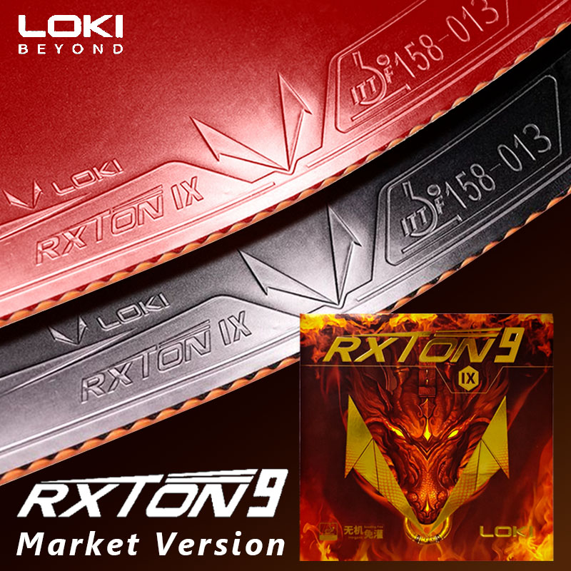 Table Tennis Loki - ยางปิงปอง LOKI RXTON 9 รุ่นตลาด ยางปิงปองเหนียวสำหรับการเล่นลูปและไดรฟ์